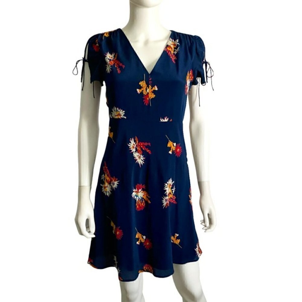 Madewell Silk Poppy Dress in Cactus Flower 2